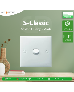 Saklar S-Classic 1 Gang 2 Arah  Schneider