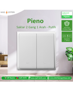 Saklar Pieno 2 gang 1 Arah White  - E8232L1F_WE_G3