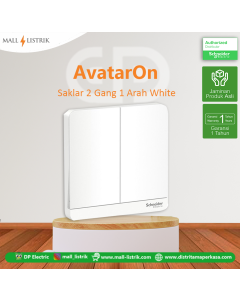 Saklar AvatarOn 2 Gang 1 Arah - Putih - Schneider