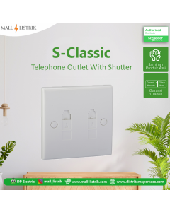 2 GANG 4 WIRE TELEPHONE OUTLET, WHITE