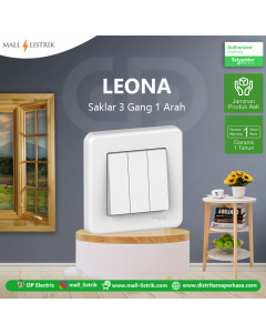 Saklar Leona 3 Gang 1 Arah Putih - Schneider Electric