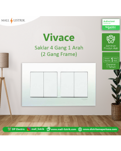 Saklar Vivace 4 Gang 1 Arah - Schneider