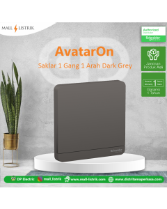Saklar AvatarOn 1 Gang 1 Arah Dark Grey Schneider