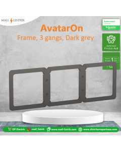 AvatarOn, aligning frame, 3 gangs, Dark grey - E8331_36_DG
