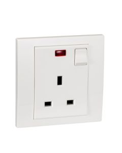 1 Gang Switched Socket with Neon - KB15N_B
