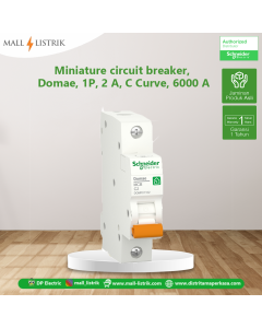 MCB Domae, 1P, 2 A, C Curve, 6000 A