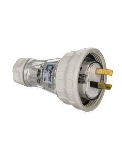 250V 10A 3 flat pin plug IP66 grey