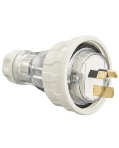 250V 15A 3 flat pin plug IP66 grey