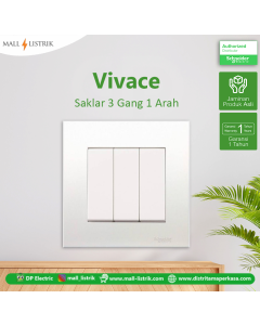 Saklar VIVACE 3 Gang 1 Arah - Schneider