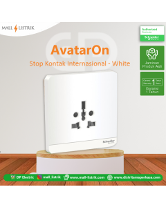 Stop Kontak Internasional AvatarOn - Putih - Schneider