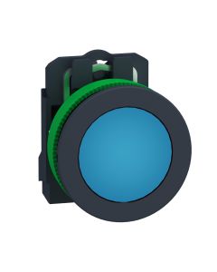 FLUSH complete Pilot light 110 120V Blue