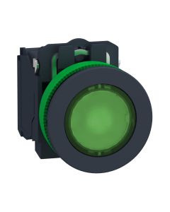 FLUSH GREEN CAP IPB LED 120 1NO 1NC SCR