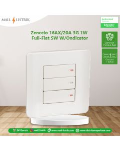 Zencelo 16AX/20A 3G 1W Full-Flat SW W/Ondicator