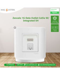 Zencelo 1G Data Outlet Cat5e W/Integrated SH
